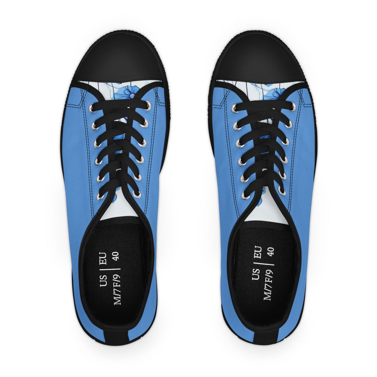 Blue Blossom Sneakers – Chic, Lightweight