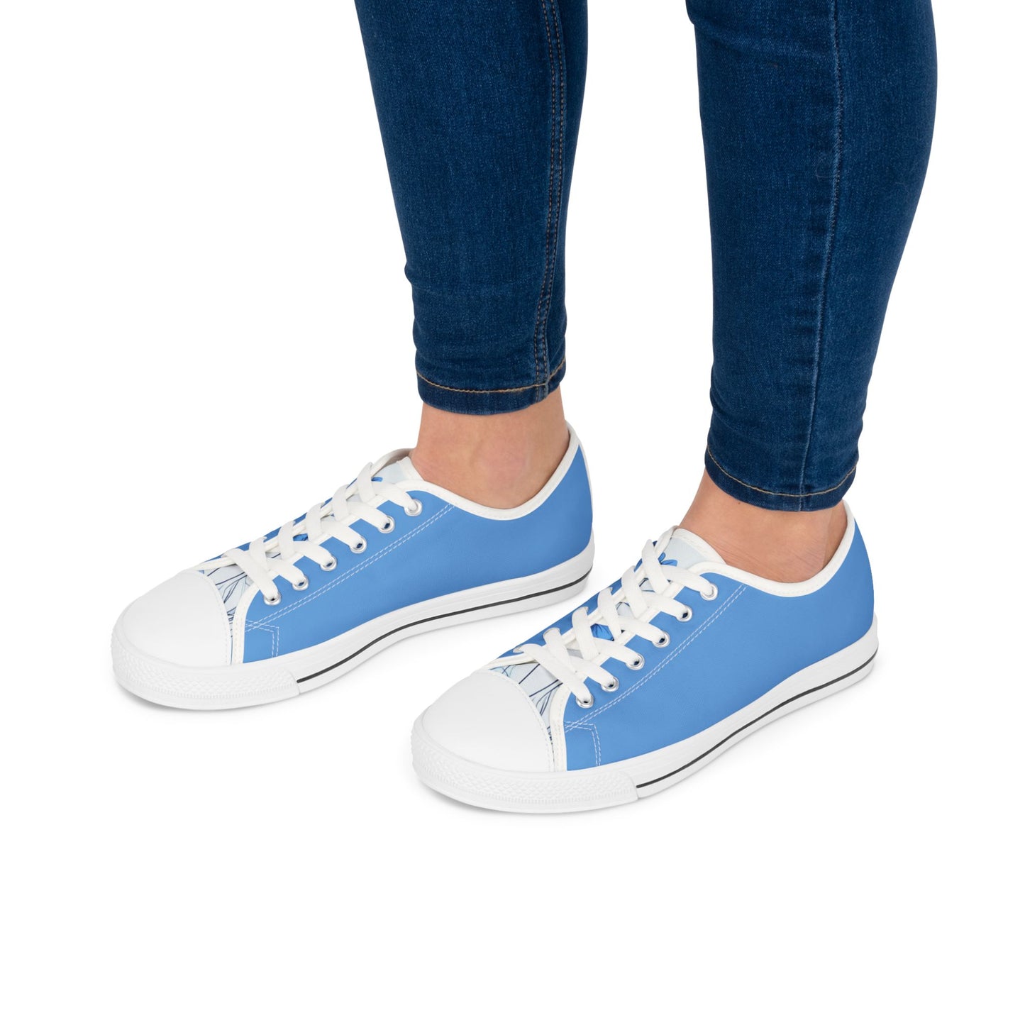 Blue Blossom Sneakers – Chic, Lightweight