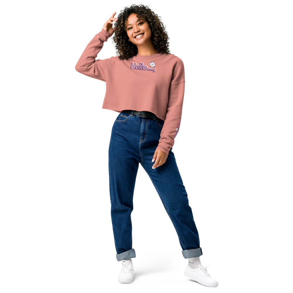 Coffee Quote Crop Sweatshirt – Cozy, Stylish & Made Just for You! "Hello..., we meet again, it's been a while."