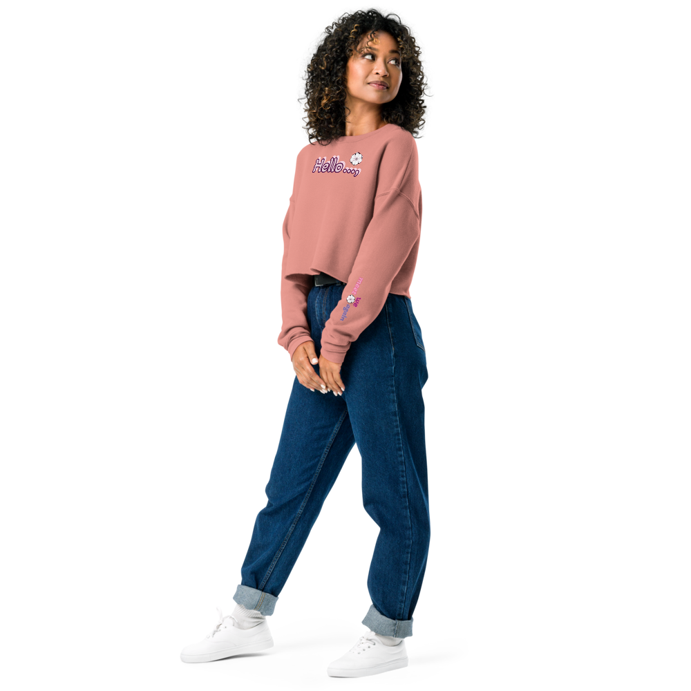 Coffee Quote Crop Sweatshirt – Cozy, Stylish & Made Just for You! "Hello..., we meet again, it's been a while."