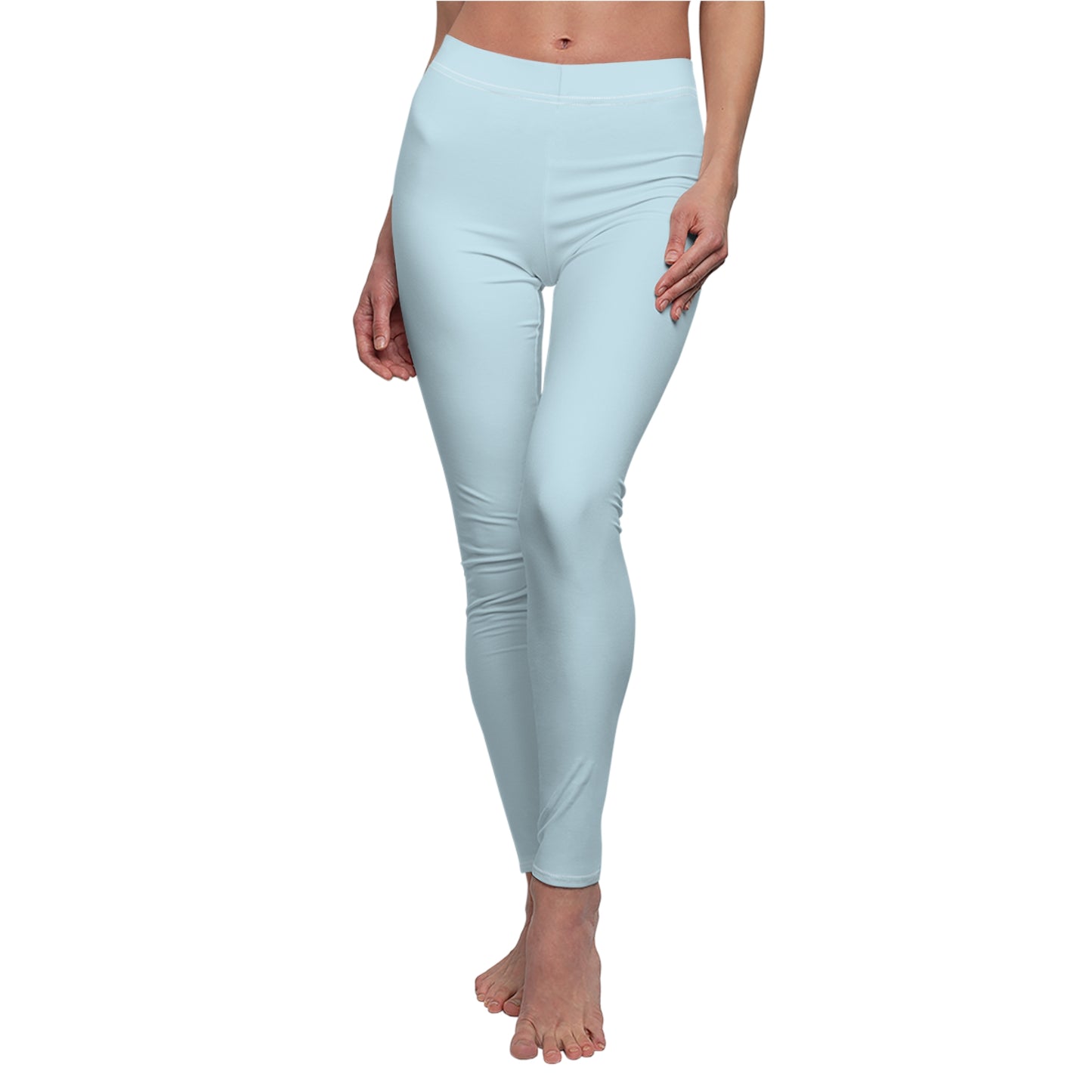 Pastel Light Blue Luxe Leggings – Soft, Stretchy