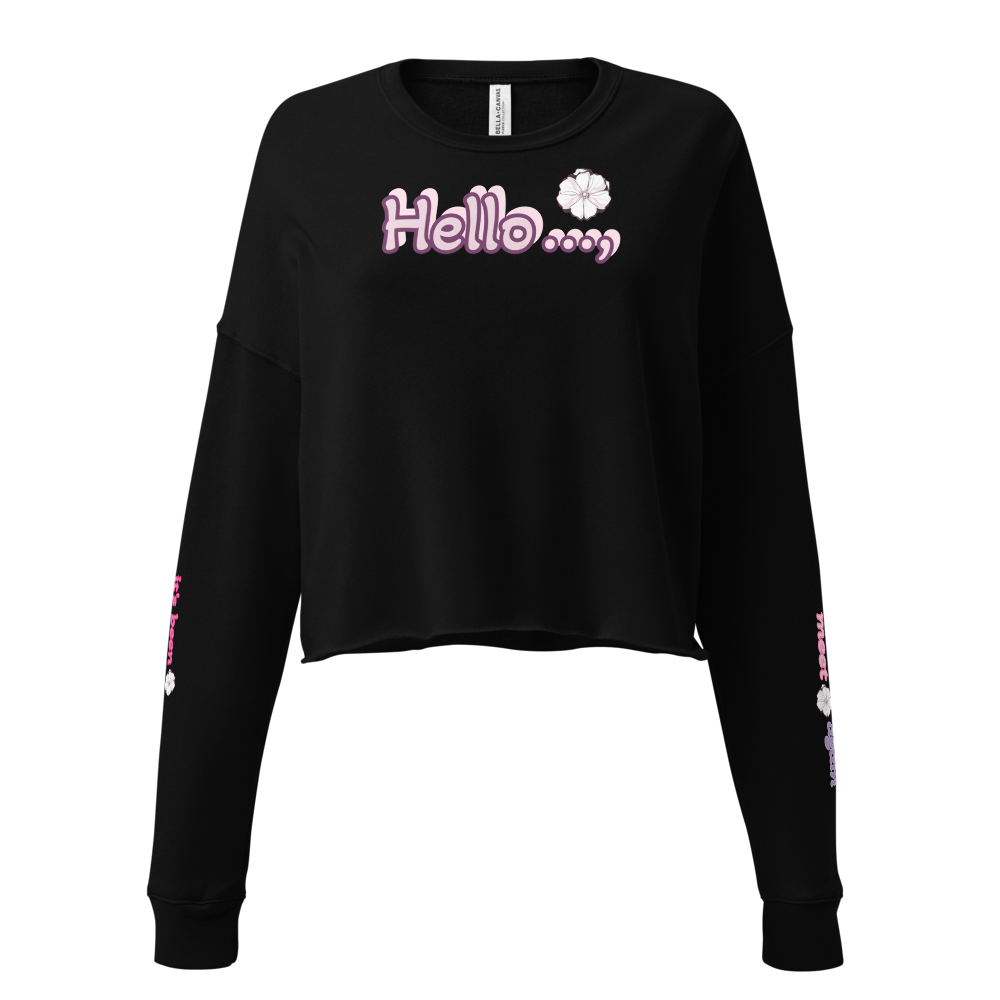 Coffee Quote Crop Sweatshirt – Cozy, Stylish & Made Just for You!  "Hello..., we meet again, it's been a while."